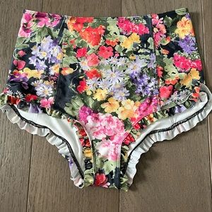 Kortni Jeane high waisted floral swim bottoms